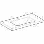 Lavabo Geberit iCon Light 90 cm avec tablette, trou de robinet au milieu, sans trop-plein - vue détaillée