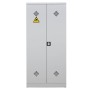 Wolfstahl Chemikalienschrank Gefahrstoffschrank Stahl lichtgrau 92 x 42 x 195 cm - Detailansicht
