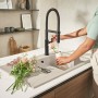 Villeroy & Boch Subway Style 45 Einbauspüle, Ablaufgarnitur mit Handbetätigung, Becken rechts - Detailansicht