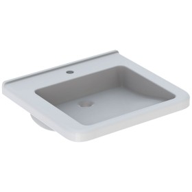 Lavabo Geberit Renova Comfort Square 60 cm, accessible PMR, sans trop-plein