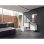 Lavabo Geberit Renova Comfort Square 60 cm, accessible PMR, sans trop-plein - vue technique