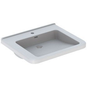 Lavabo Geberit Renova Comfort Square 60 cm, accessible, sans trop-plein