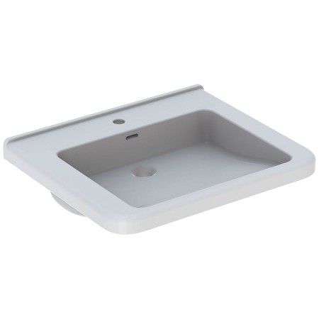 Lavabo Geberit Renova Comfort Square 60 cm, accessible, sans trop-plein