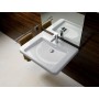 Lavabo Geberit Renova Comfort Square 60 cm, accessible, sans trop-plein - vue détaillée
