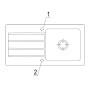 Villeroy & Boch Architectura 60 Einbauspüle, Ablaufgarnitur mit Excenterbetätigung, reversibel - Produktansicht