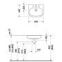 Duravit D-Code Vasque encastrée 54,5 cm - vue détaillée