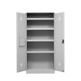 Wolfstahl Chemikalienschrank Gefahrstoffschrank Stahl lichtgrau 92 x 42 x 195 cm - technische Ansicht