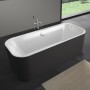 Vasca Da Bagno Duravit Happy D.2 Plus Rettangolare 180 x 80 cm, con 2 schienali inclinati, Autoportante