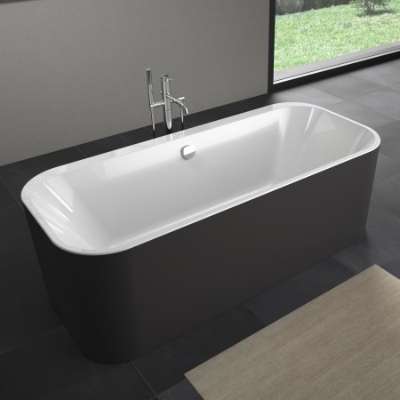 Vasca Da Bagno Duravit Happy D.2 Plus Rettangolare 180 x 80 cm, con 2 schienali inclinati, Autoportante