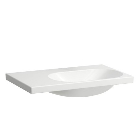 Lavabo LAUFEN LUA 75 x 46 cm, vasque asymétrique à droite, sans trou de robinet, sans trop-plein