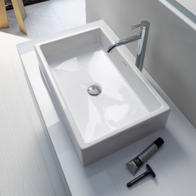Duravit Vero Air Vasque à poser polie sans trou de robinet 60 x 38 cm, sans trop-plein