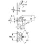 Mitigeur de baignoire monocommande GROHE Eurostyle, DN 15 - vue détaillée