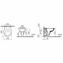 VitrA S20 WC sospeso compatto VitrA Flush 2.0, con scarico a pavimento - vista dettagliata