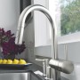 Rubinetto monocomando per lavello GROHE Minta con doccetta estraibile - vista tecnica