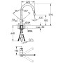 Rubinetto monocomando per lavello GROHE Minta con doccetta estraibile