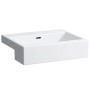 Vasque encastrée LAUFEN Living City 45 cm dessous poncé, avec trop-plein, sans trou de robinet