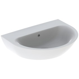 Lavabo Geberit Renova 65 x 50 cm sans trou de robinet avec trop-plein