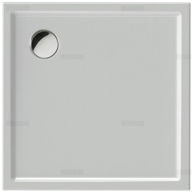 Receveur de douche carré Duravit Starck Slimline 80 x 80 cm avec revêtement antidérapant