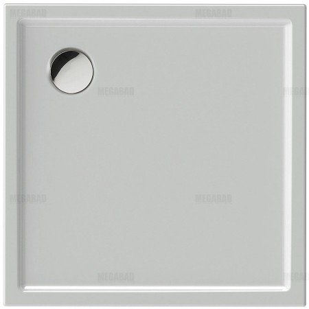 Receveur de douche carré Duravit Starck Slimline 80 x 80 cm avec revêtement antidérapant