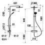 LAUFEN VIVID Thermostatisches Duschsystem mit Ablage - Detailansicht