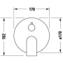 Duravit Tulum Einhebel-Brausemischer, Unterputz, mit Umstellventil - Produktansicht