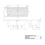 Villeroy & Boch Collaro Vorwand-Badewanne Duo 179 x 79 cm für Eckeinbau rechts - Produktansicht