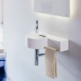 Lavabo LAUFEN Val 55 x 31,5 cm, tablette à droite, avec 1 trou de robinet, avec trop-plein - vue technique