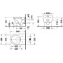 Duravit D-Neo WC sospeso Rimless, con scarico a fondo