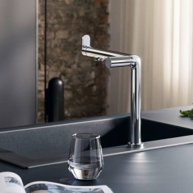Sistema di filtraggio hansgrohe Aqittura M91 240, beccuccio estraibile, 1jet, kit di avviamento, SodaSystem