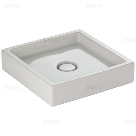 Duravit Starck 1 Vasque à poser 47 cm brossée, sans trou de robinet
