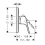 hansgrohe Focus Einhebel-Brausemischer Unterputz Highflow - Detailansicht