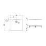 Receveur de douche LAUFEN PRO en Marbond 90 x 80 x 3 cm