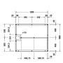 Duravit Fussgestell für Stonetto Duschwanne 120 x 100 cm - technische Ansicht