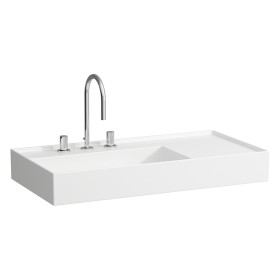 Vasque LAUFEN Kartell 90 x 46 cm, avec tablette à droite, avec 3 trous de robinet