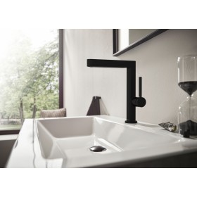 Robinetterie de lavabo monocommande hansgrohe Finoris 230 avec bec pivotant et bonde Push-Open
