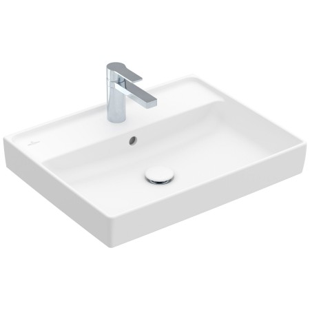 Villeroy & Boch Collaro Schrankwaschtisch 60 cm, geschliffen, mit Überlauf, 1 Hahnloch