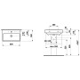 Lavabo compact LAUFEN PRO S 60 cm sans trou de robinet ni trop-plein - vue détaillée