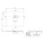 Receveur de douche Villeroy & Boch Squaro Infinity 120 x 100 cm - vue technique