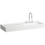 Vasque LAUFEN Kartell 120 x 46 cm, avec tablette à gauche, avec 3 trous de robinet