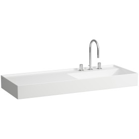 Vasque LAUFEN Kartell 120 x 46 cm, avec tablette à gauche, avec 3 trous de robinet