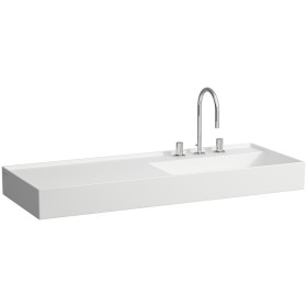 Vasque LAUFEN Kartell 120 x 46 cm, avec étagère à gauche, avec 3 trous de robinet