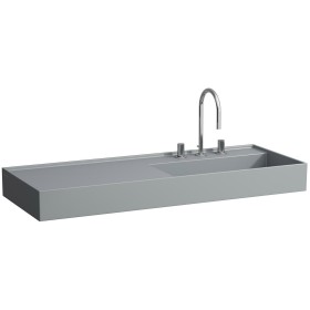 Vasque LAUFEN Kartell 120 x 46 cm, avec tablette à gauche, avec 3 trous de robinet