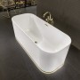 Vasca da bagno freestanding Villeroy & Boch Finion 170 x 70 cm con anello design, funzione Emotion