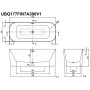 Vasca da bagno freestanding Villeroy & Boch Finion 170 x 70 cm con anello design, funzione Emotion