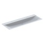 Lavabo meuble Geberit Xeno² 140 cm avec 2 trous de robinet
