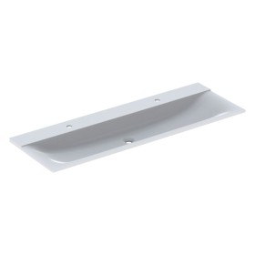 Lavabo meuble Geberit Xeno² 140 cm avec 2 trous de robinet