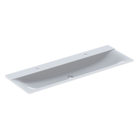 Lavabo meuble Geberit Xeno² 140 cm avec 2 trous de robinet
