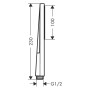 hansgrohe Pulsify E Stabhandbrause 100 1 Strahlart EcoSmart+ - technische Ansicht