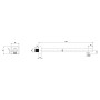 Bras de douche Villeroy & Boch Universal Showers carré - vue détaillée