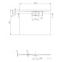Receveur de douche Villeroy & Boch Architectura Metalrim, 100 x 80 x 1,5 cm - vue détaillée